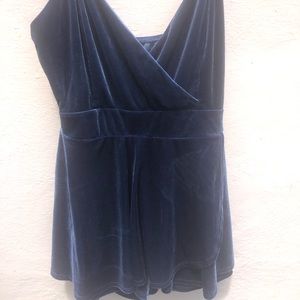 Fashion Nova Strappy Velvet Romper